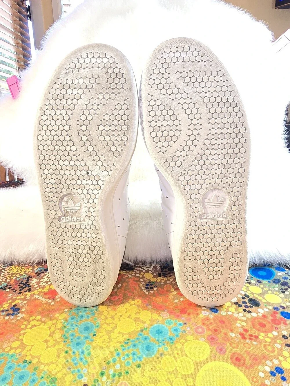 Adidas Stan Smith Men's White Leather Tennis Shoes
